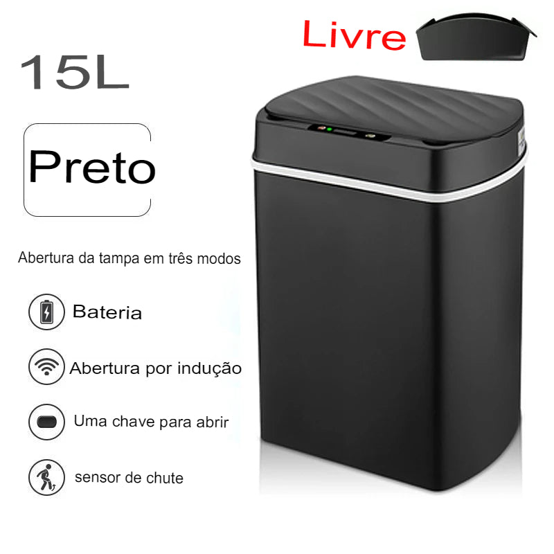 Lixeira inteligente para Banheiro com sensor automático,