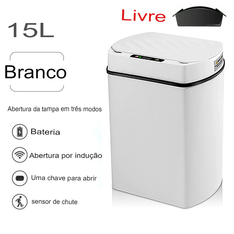 Lixeira inteligente para Banheiro com sensor automático,