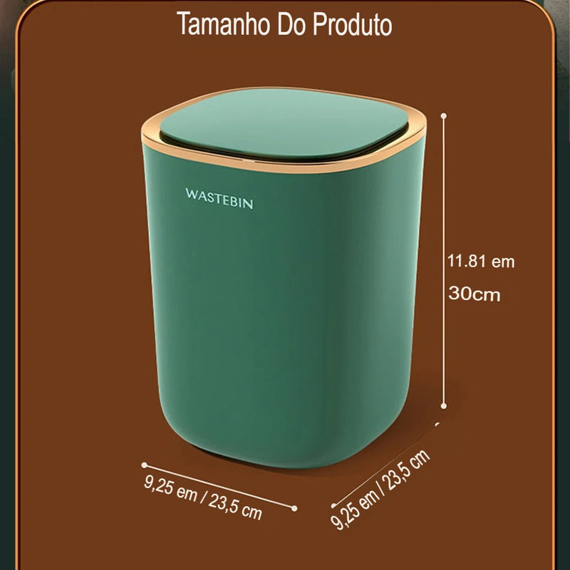 Lixeira Inteligente para Banheiro e Cozinha Automática Colorida 12 Litros