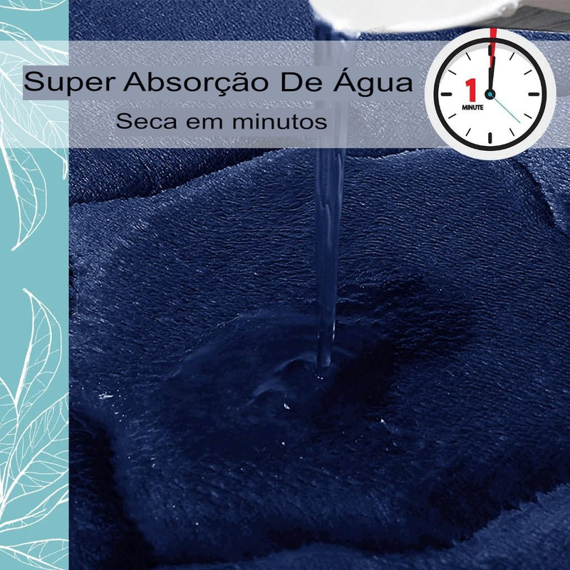 Tapete para Banheiro Antiderrapante Absorvente